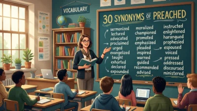 Synonyms of Preached: